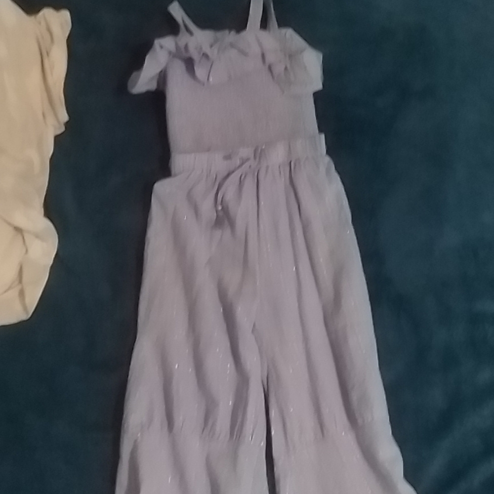 A glittery blue set (Pants and shirt included)